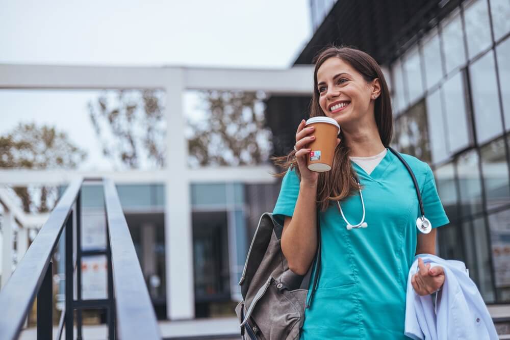 hardworking healthcare worker enjoying work-life balance